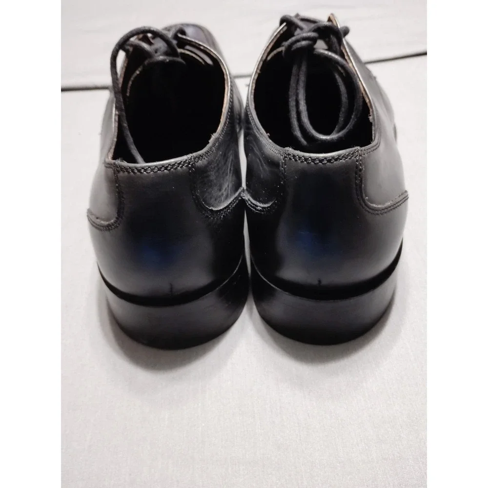 Allen Edmonds Burton Black Leather Apron Toe Derby Dress Shoe Men 11.5 Old Money